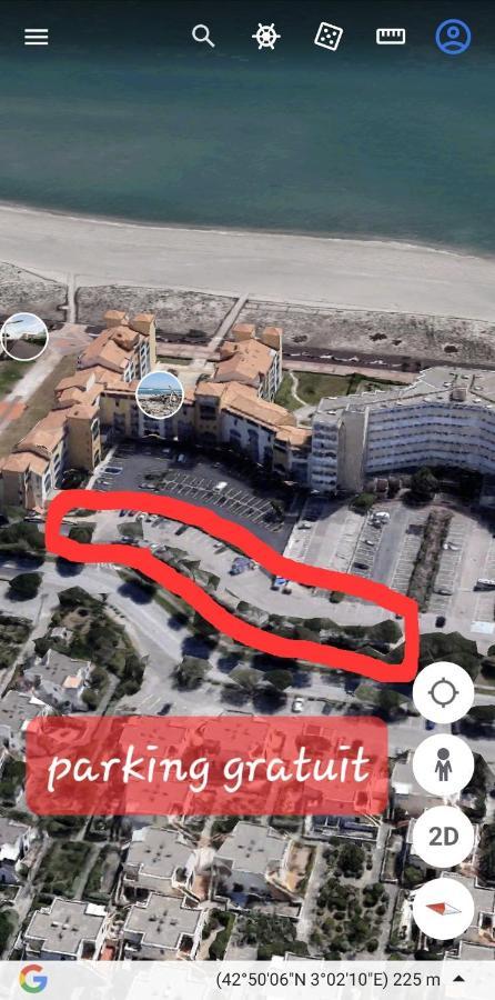 Appartement Vue Mer,Acces Direct Plage,Fibre,Clim,Parking Public Gratuit Le Barcarès Eksteriør billede