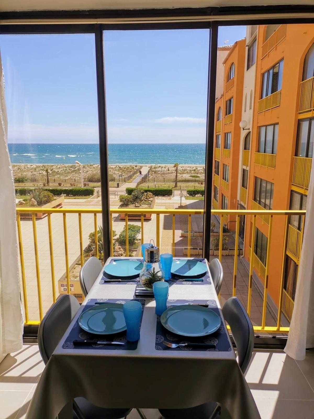 Appartement Vue Mer,Acces Direct Plage,Fibre,Clim,Parking Public Gratuit Le Barcarès Eksteriør billede