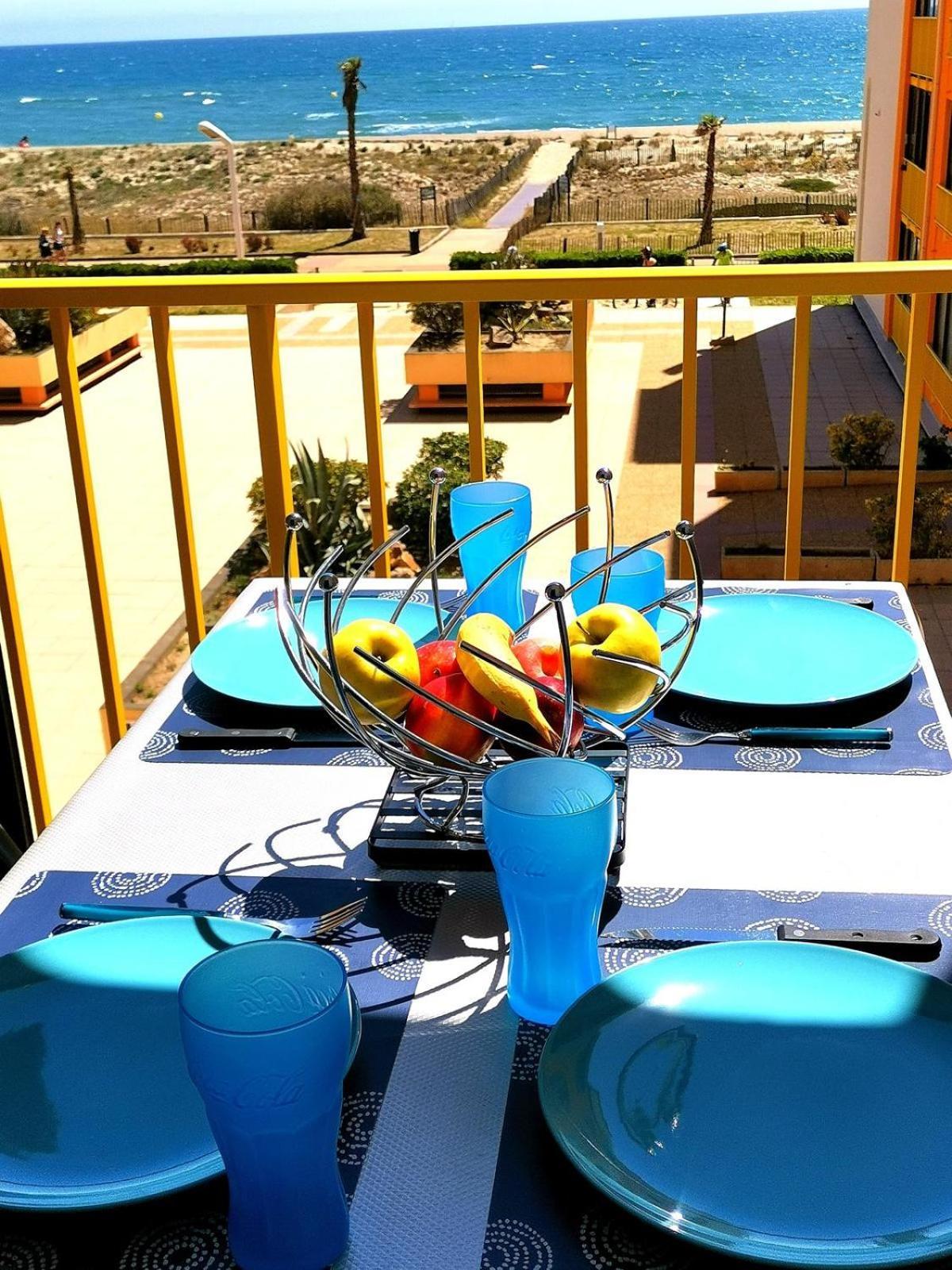 Appartement Vue Mer,Acces Direct Plage,Fibre,Clim,Parking Public Gratuit Le Barcarès Eksteriør billede