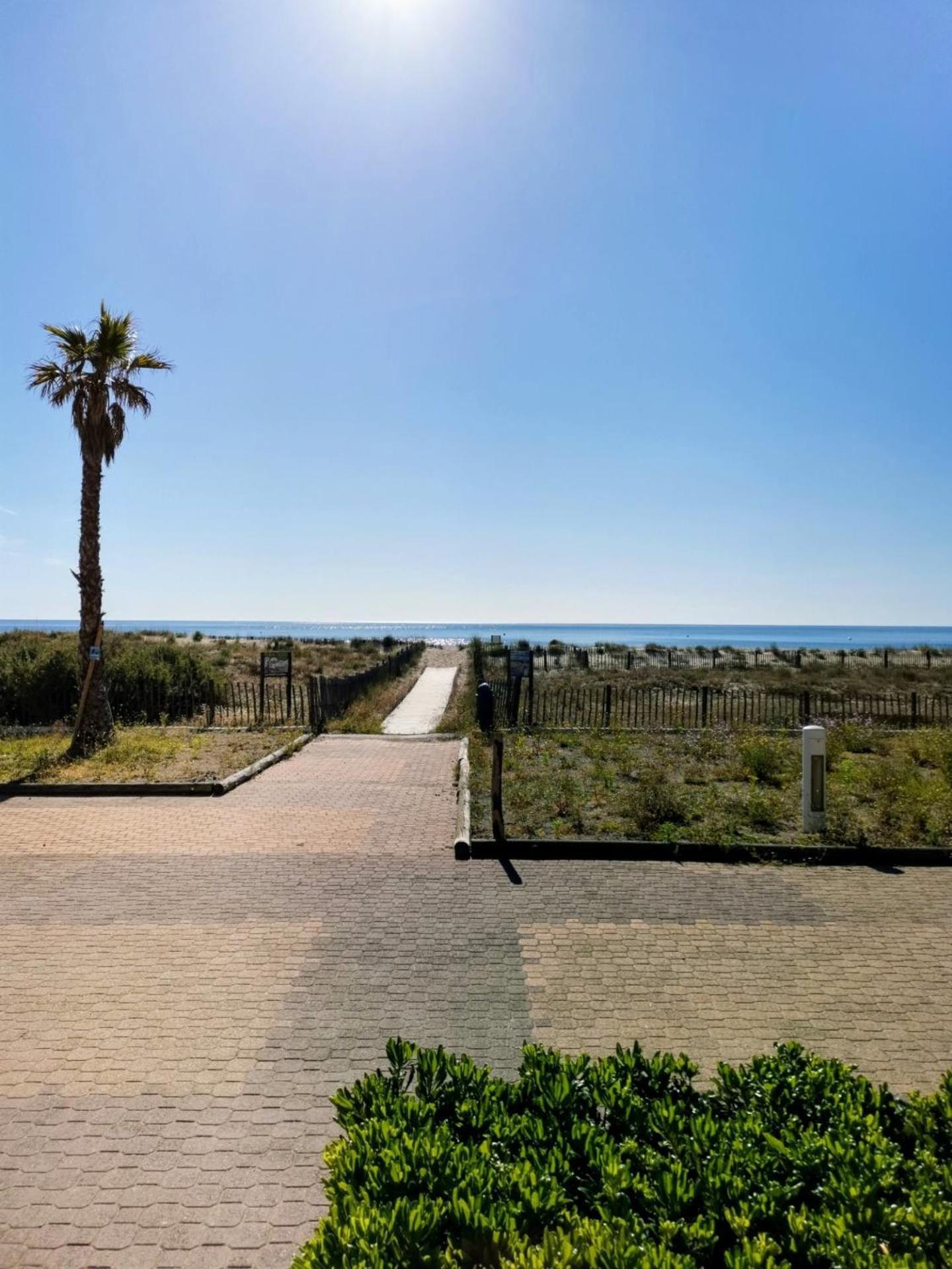 Appartement Vue Mer,Acces Direct Plage,Fibre,Clim,Parking Public Gratuit Le Barcarès Eksteriør billede